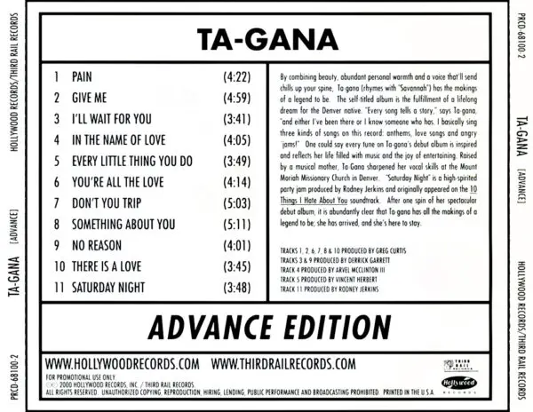 Ta-Gana - Ta-Gana (Unreleased) (Advance Edition)
