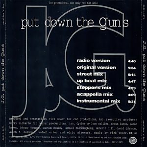 JG - Put Down The Guns (CDS)