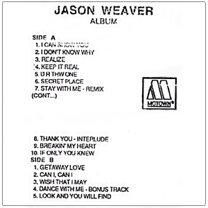 Jason Weaver - Album (Unrealeased Promo Cassette)