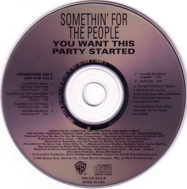 Somethin' For The People - You Want This Party Started (Promo CDM)