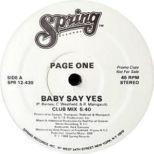 Page One - Baby Say Yes (Promo)