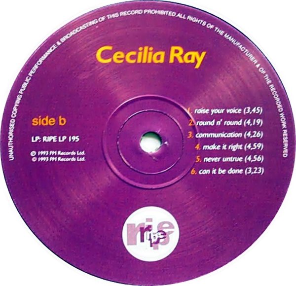 Cecilia Ray - Cecilia Ray (LP Album) - Image 4